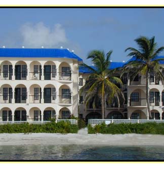 Aquamarina Suites is located on the beach in San Pedro, Ambergris Caye, Belize, just minutes from the barrier reef.  Our spacious, one bedroom apartment suites offer all the modern conveniences including daily maid service. Relax by our swimming pool, or sun and swim on our beautiful coral beach.  Belize's gin-clear waters are a diver's and snorkeler's paradise.
