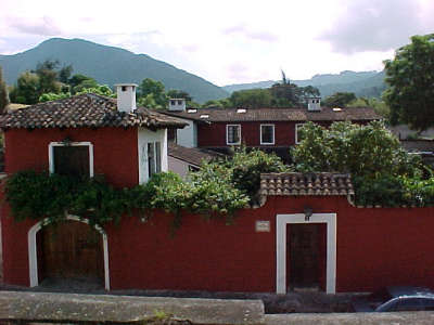 front view of Casa Capuchinasin Antigua, Guatemala
