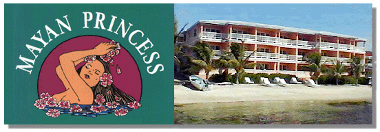 Mayan Princess is your vacation escape to the tropics! Located right on the beach, in the heart of San Pedro on the beautiful island of Ambergris Caye, Belize.  All of San Pedro's small town charms await you at the doorstep. You'll be cooled by the trade winds off a coral blue Caribbean Sea while enjoying the peace of your own private balcony overlooking the longest coral reef in the western hemisphere.